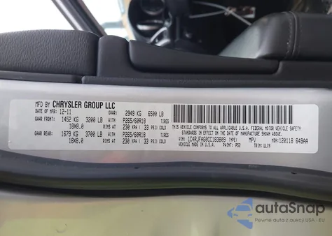 2012 Jeep Grand Cherokee Laredo z USA, uszkodzony, nr VIN 1C4RJFAG0CC183809